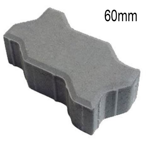 Grey Cement 60mm Zig Zag Interlocking Paver Block For Landscaping At