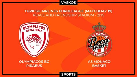 Live Euroleague Olympiacos Monaco