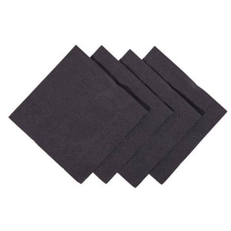 Napkin Cocktail 2ply 24cm Black Chefs Tableware