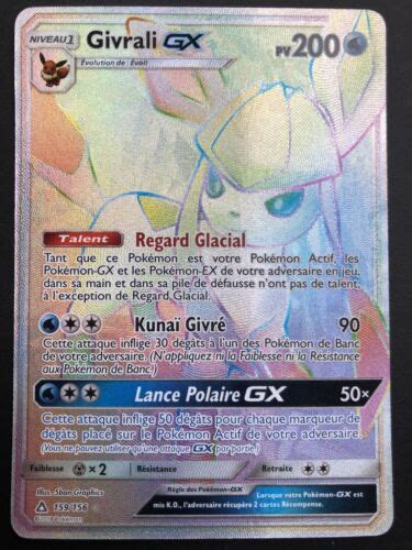 Carte Pokemon GIVRALI 159 156 Secrète Full Art GX Soleil et Lune 5 SL5