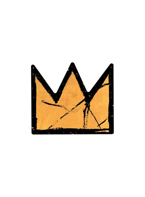 Jean Michel Basquiat Gold Crown Single Sticker