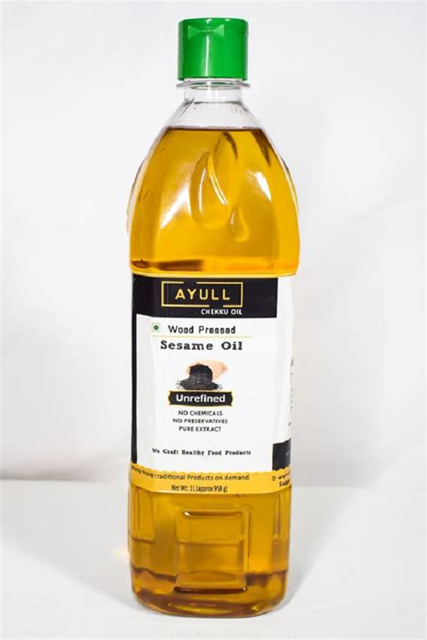 Ayull Wood Pressed Sesame Oil For Cooking Packaging Size L At Rs