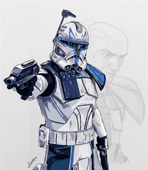 Captain Rex Fanart By Me R Starwars