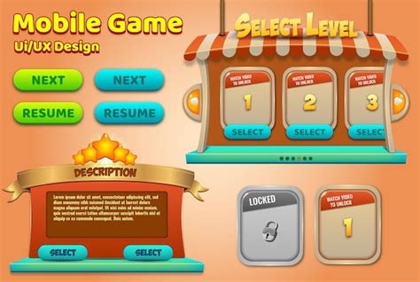 Premium Vector Game Ui Design And Casual Game Ui Kit And Game Art Ui