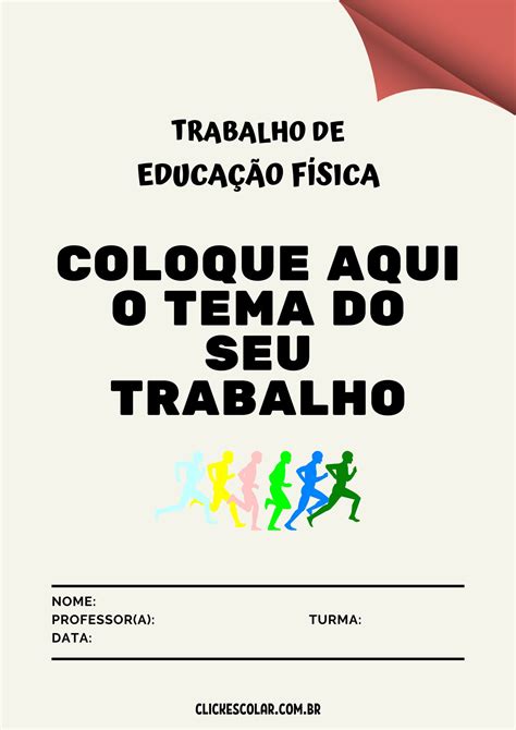 Capas De Trabalho Escolar Para Editar E Imprimir