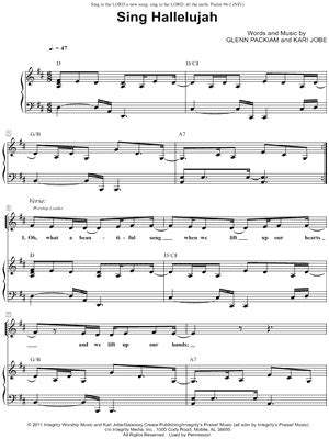 "Sing Hallelujah" Sheet Music - 2 Arrangements Available Instantly ...