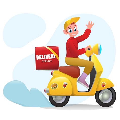 Premium Vector Cartoon Delivery Service Illustration