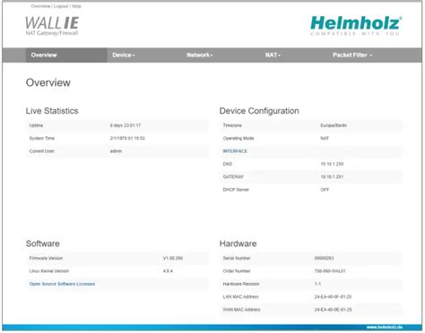 Helmholz Wall Ie Industrial Nat Gateway Or Firewall User Guide