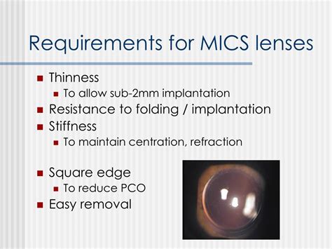 Ppt Intraocular Lenses For Small Incision Surgery Powerpoint Presentation Id 451466