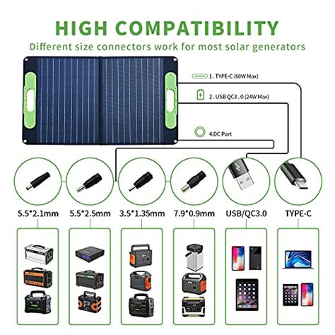 Bluerise W Solar Panel Monocrystalline Etfe Cover Portable Foldable