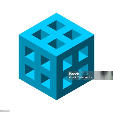 Isometric 3d Cube Logo Design Template Construction Architecture Building Business Stock