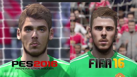 Fifa Vs Pes Face Comparison Manchester United R Reddevils