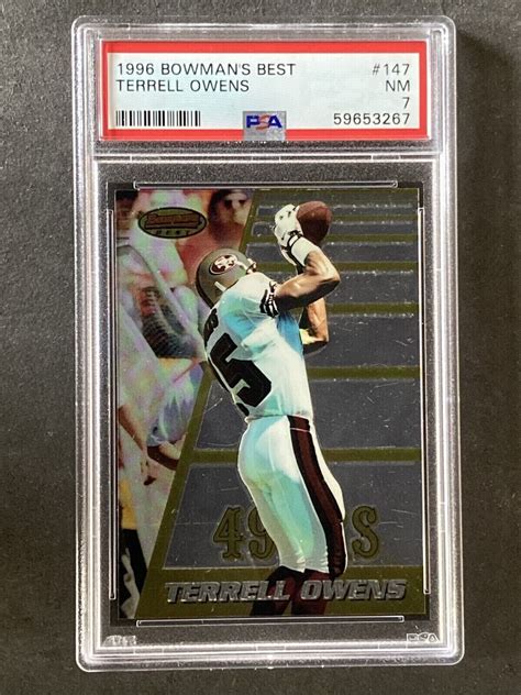 1996 Bowman S Best Terrell Owens RC 49ers Near MINT PSA 7 EBay