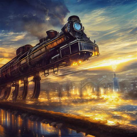 Ai Steampunk Flying Train By Chris Reddinger On Deviantart