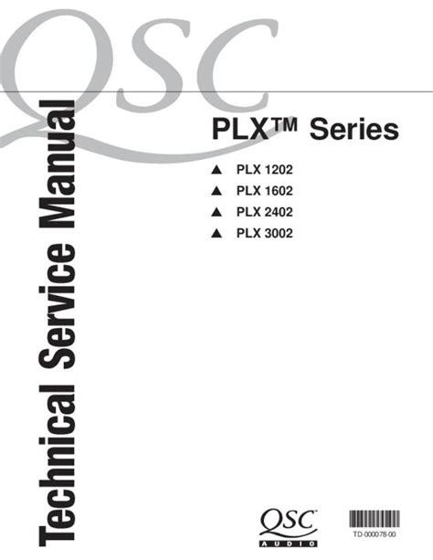 Serviceanleitung Qsc Audio Plx Verst Rker