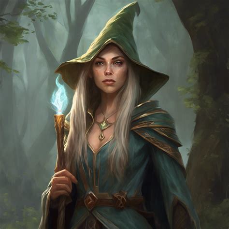 Female Half Elf Wizard Fanart