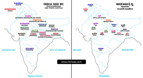 Mahajanapadas Map, Map Of 16 Mahajanapadas, 48% OFF