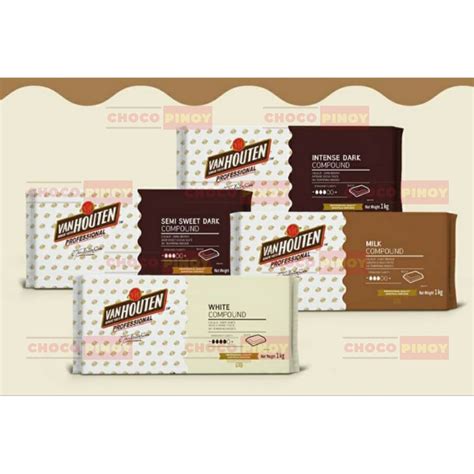 Van Houten Chocolate Compound Kilo Semi Sweet Intense Dark Milk