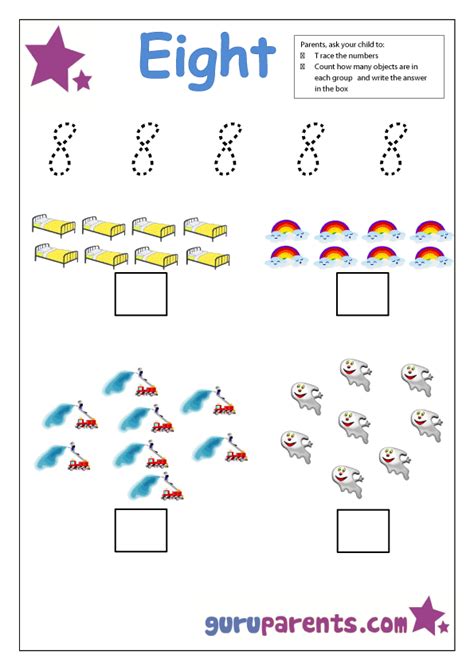 Number 8 Worksheets Guruparents