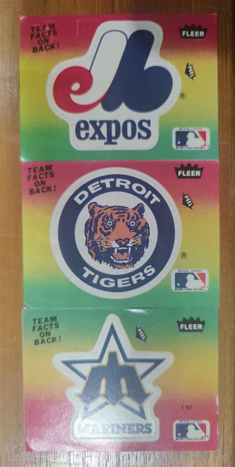 awesome early 90's team logo stickers : r/baseball