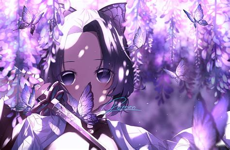 HD wallpaper: Anime, Demon Slayer: Kimetsu no Yaiba, Butterfly, Girl ...