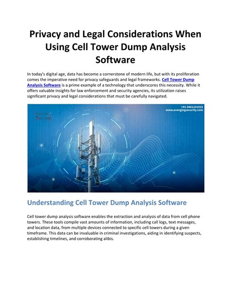 Ppt Privacy And Legal Considerations When Using Cell Tower Dump Analysis Software Powerpoint