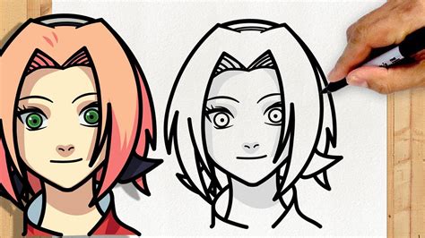 COMMENT DESSINER SAKURA HARUNO Sakura de Naruto Étape par Étape