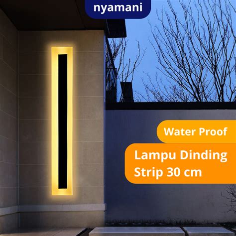 Jual Nyamani Lampu Dinding Hias Outdoor Long Strip Led W Cm Warm