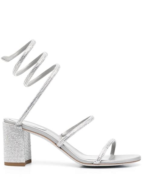 René Caovilla 70mm Crystal Embellished Strappy Sandals Farfetch