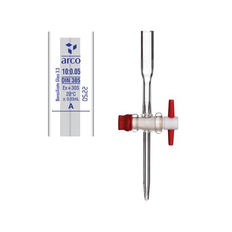 Burette Class A Schellbach Straight Bore Ptfe Stopcock Ml