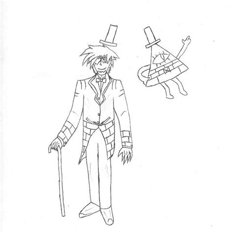 Bill Cipher Humanized Sketch By Bluefallendreams On Deviantart