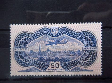 France 1936 poste aérienne superbe 50frs burelé Yvert PA n15