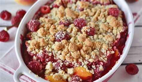 Raspberry Peach Crumble Quick Homemade Recipes