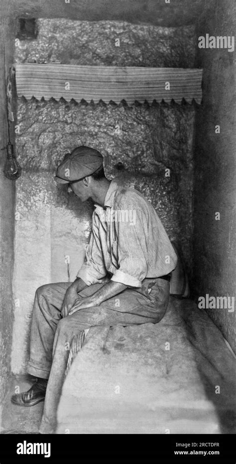 Ossining New York 1936 A Prisoner In His Cell At The 110 Year Old