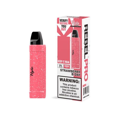 Hyde Rebel PRO Recharge Disposable Vape 5 5000 Puffs Strawberry B