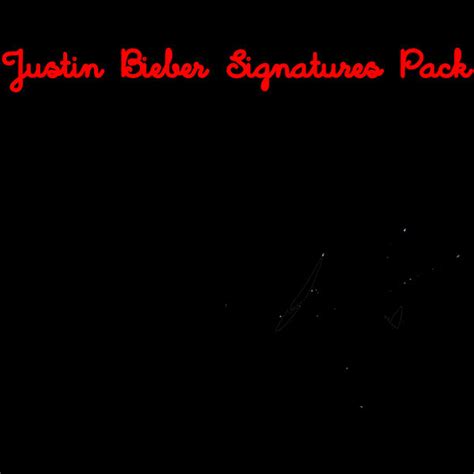 Justin Bieber Signatures Pack by VainillaEditions on DeviantArt