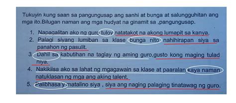 Pangungusap Na May Sanhi At Bunga