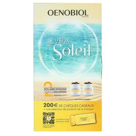 Le complément alimentaire Oenobiol Solaire Intensif Préparateur Oenobiol