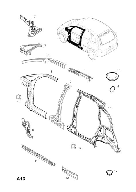 Opel Meriva A Centre Pillar Epc Online Webautocats