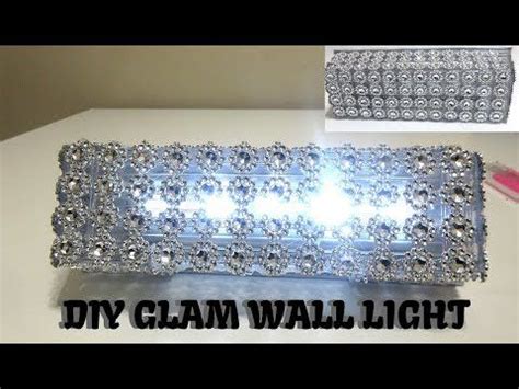 DIY GLAM WALL SCONCE DIY BLING WALL LIGHT Home Decor 2019 YouTube