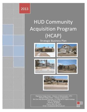 Fillable Online HUD Community Acquisition Program HCAP Strategic