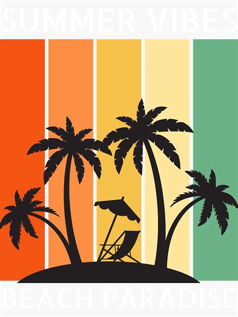 Beach Paradise Sticker For Sale By Artdragonn Redbubble