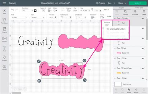 How To Use The Offset Tool In Cricut Design Space Make Outlines