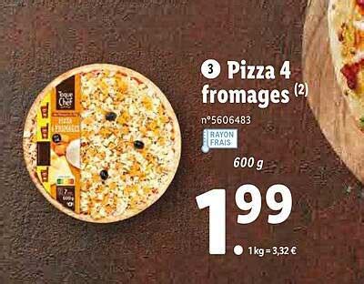 Promo Pizza 4 Fromages Toque Du Chef Chez Lidl ICatalogue Fr