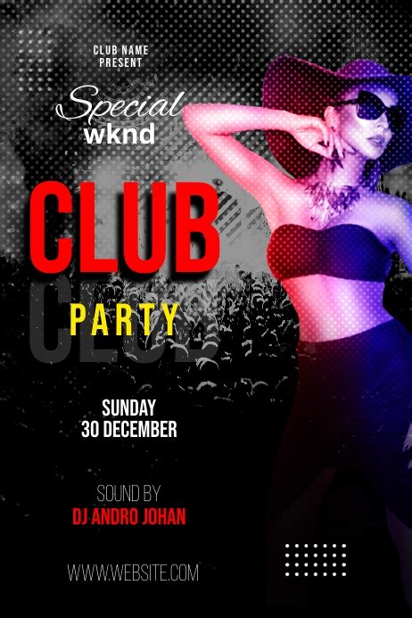 Club Party Poster Template Postermywall