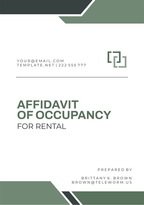 What Is An Occupancy Affidavit - Infoupdate.org