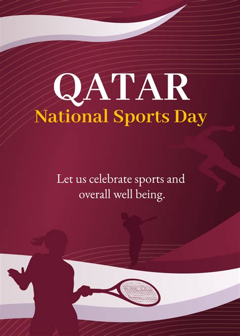 Free Qatar National Sports Day Invitation Card Template Edit Online