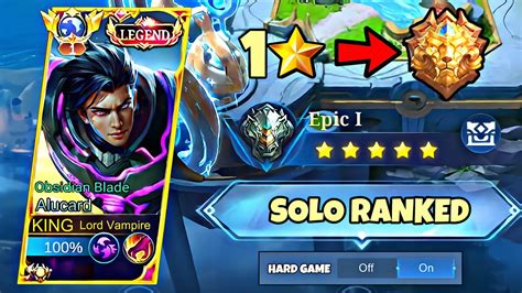 Solo Rank Top Global Alucard Di Epic Ketemu Tank Asli Epic Emblem