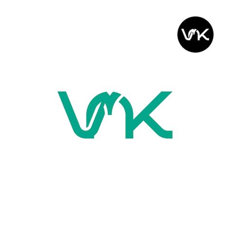 Desenho Do Logotipo Da Letra Vmk Monogram Vetor Premium