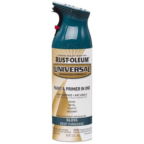 Rust Oleum Universal Gloss Deep Turquoise Spray Paint And Primer In One